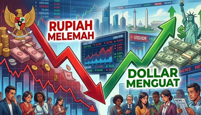 Rupiah Tembus Rp17.105 per Dolar AS, Sentuh Rekor Terlemah pada Perdagangan 7 April 2026
