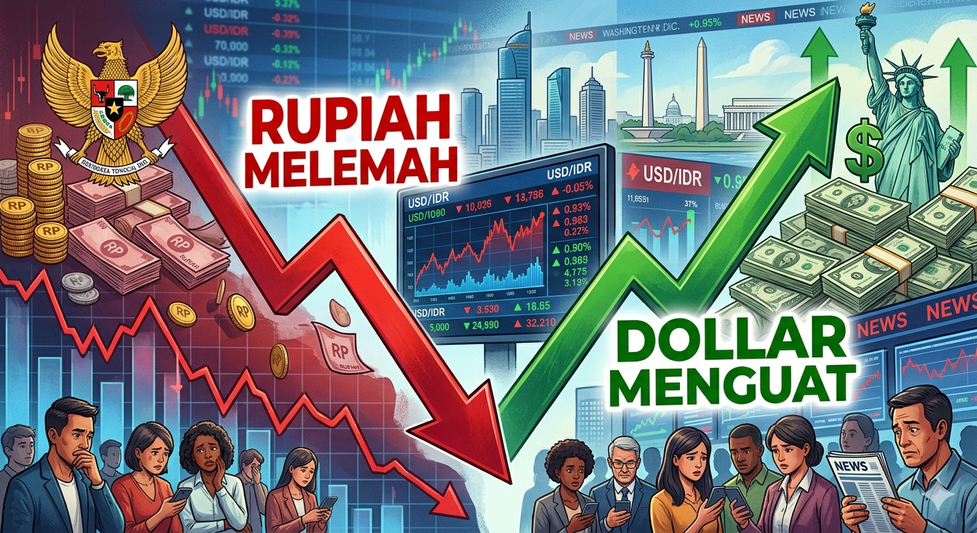 Rupiah Tembus Rp17.105 per Dolar AS, Sentuh Rekor Terlemah pada Perdagangan 7 April 2026