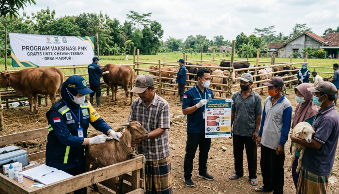 Bandar Lampung Masih Bebas PMK, Vaksinasi Ternak Dikebut Jelang Idul Adha