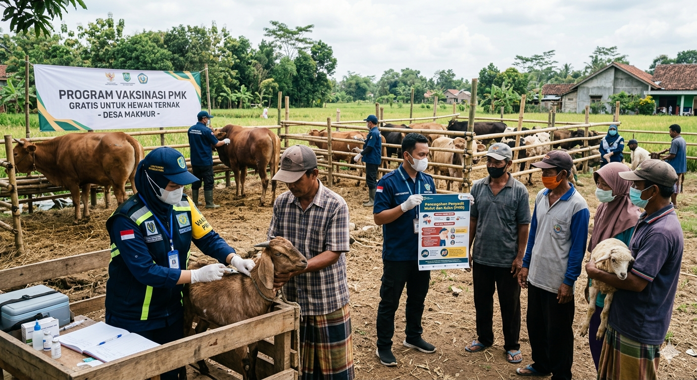 Bandar Lampung Masih Bebas PMK, Vaksinasi Ternak Dikebut Jelang Idul Adha