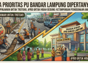 Dana Pinjaman untuk Trotoar, APBD untuk Hibah Gedung: Skala Prioritas PU Bandar Lampung Dipertanyakan