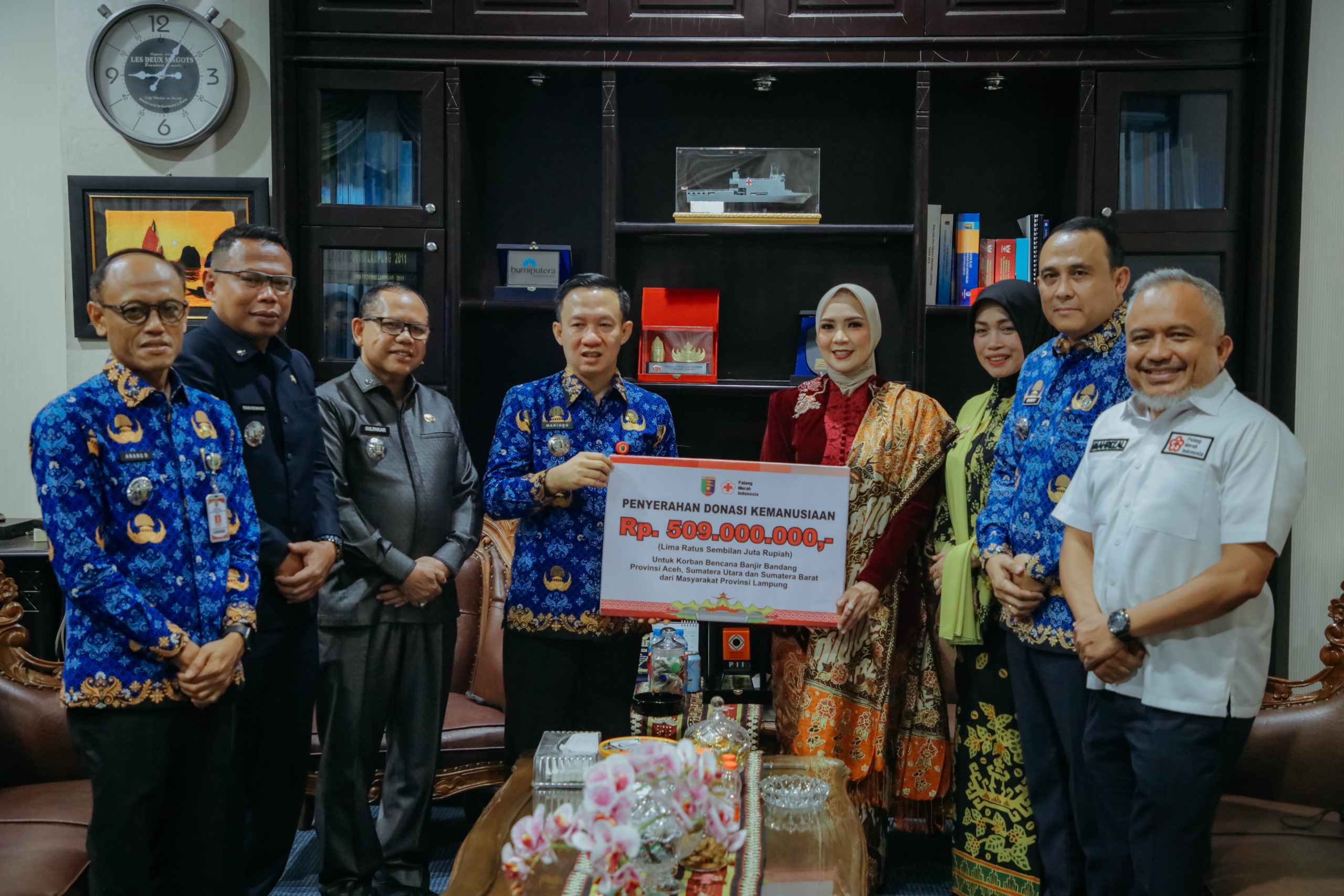 PMI Lampung Salurkan Rp509 Juta untuk Korban Bencana, Perkuat Solidaritas Antarprovinsi