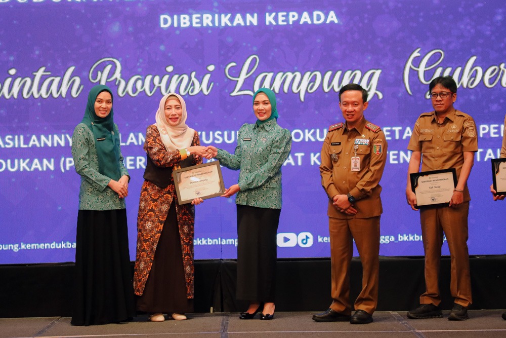 Lampung Dapat Apresiasi Nasional, Peta Jalan Kependudukan Dinilai Berkualitas