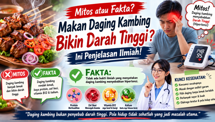 Makan Daging Kambing Bikin Darah Tinggi? Ini Fakta Ilmiah yang Perlu Diketahui