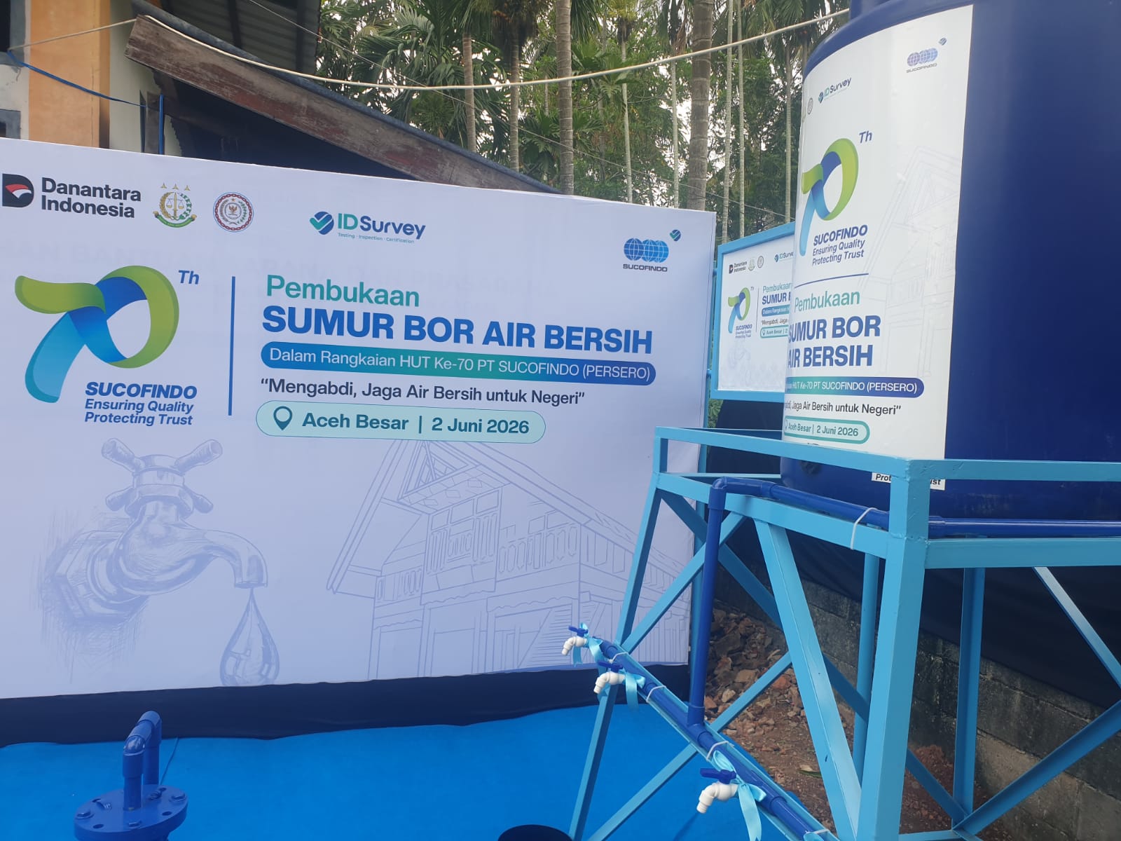 Kolaborasi ABPEDNAS-SUCOFINDO Wujudkan Sumur Air Bersih untuk Warga Aceh Besar