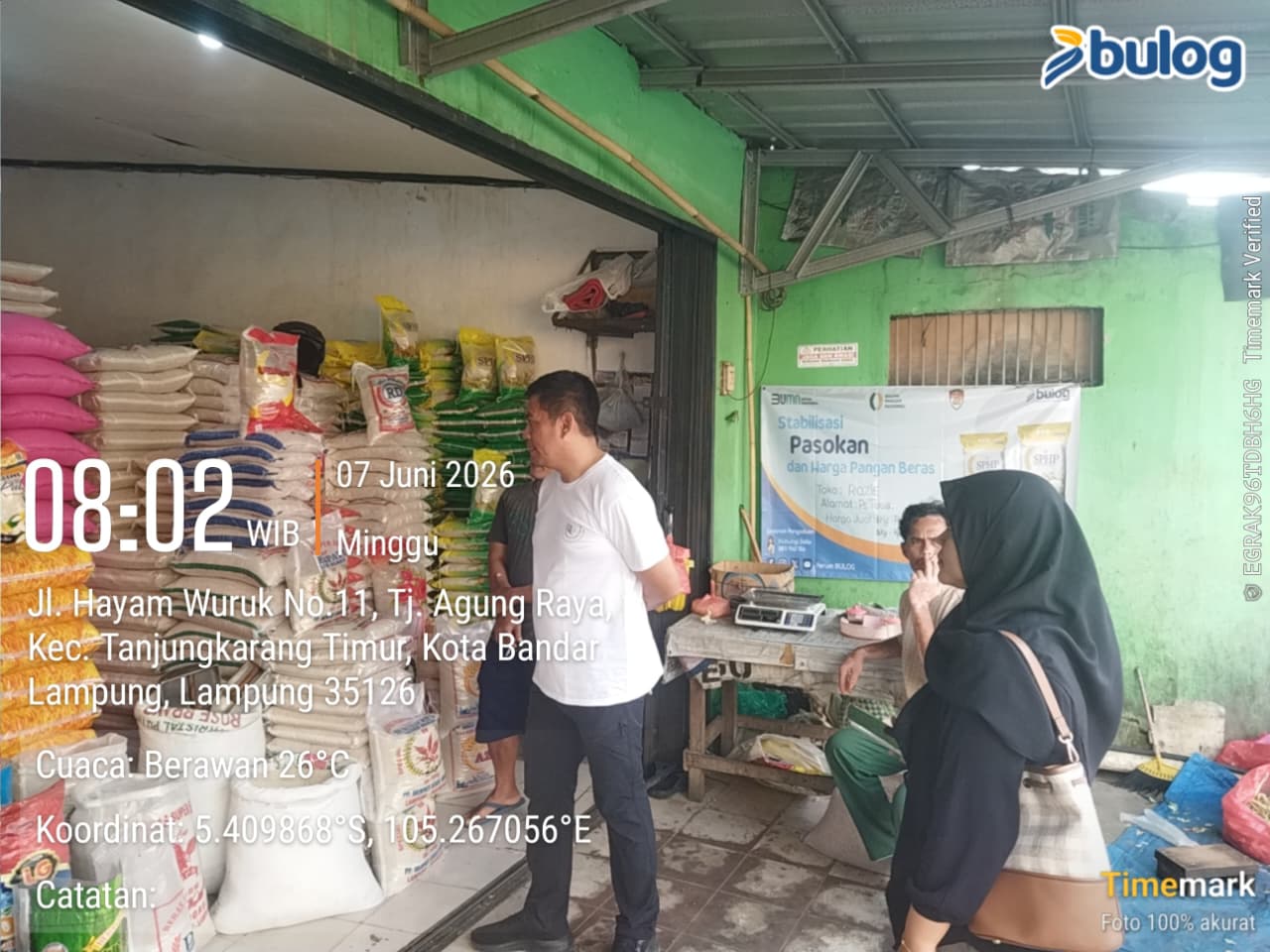 Bulog Lampung Perkuat Pasokan Beras untuk Jaga Harga Tetap Stabil