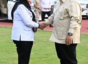 Eva Dwiana Sambut Langsung Kedatangan Presiden Prabowo di Lampung