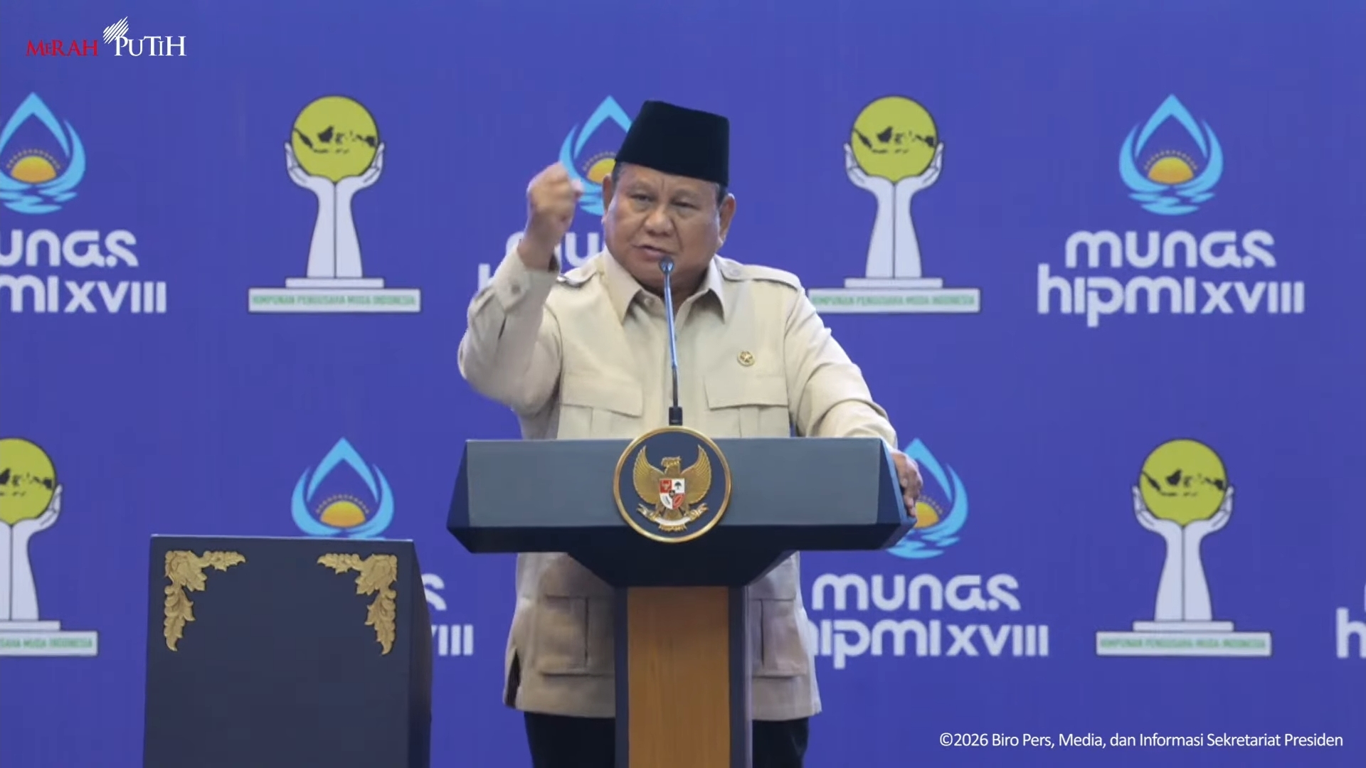 Buka Munas HIPMI, Presiden Prabowo: Tak Ada Pertumbuhan Ekonomi Tanpa Nasionalisme!