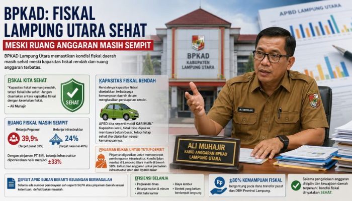 BPKAD: Fiskal Lampung Utara Sehat Meski Ruang Anggaran Masih Sempit