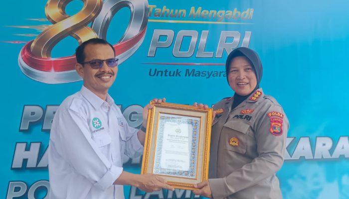 SMSI Lampung Raih Penghargaan Kapolda atas Kontribusi Perkuat Kemitraan dengan Polri