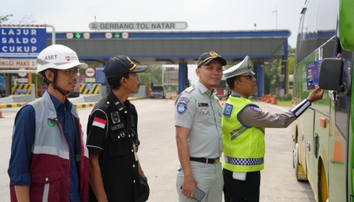 Rampcheck Digelar di Tol Bakauheni–Terbanggi Besar, Kendaraan Umum Diperiksa