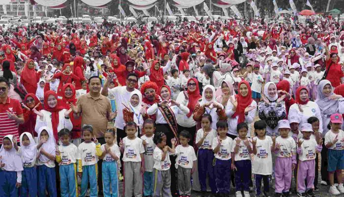 43.818 Anak Lampung Ikuti Senam Anak Indonesia Hebat