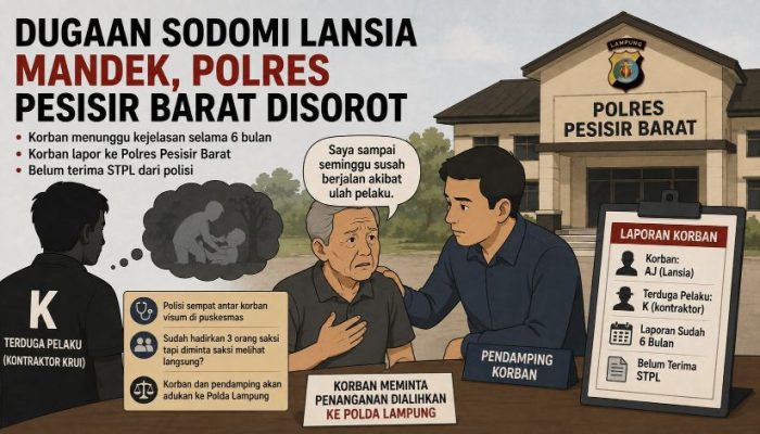 Kasus Dugaan Sodomi Lansia, Polda Lampung Diminta Turun Tangan