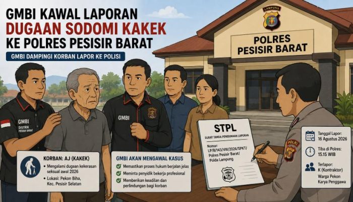 GMBI Kawal Laporan Dugaan Sodomi Kakek ke Polres Pesisir Barat