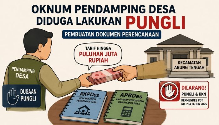 Dugaan Pungli Pendamping Desa Abung Tengah Mencuat, Dokumen Desa Diduga Dipungut Puluhan Juta