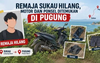 Remaja Sukau Hilang, Motor dan Ponsel Ditemukan di Pugung