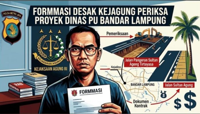 Formmasi Desak Kejagung Periksa Proyek Dinas PU Bandar Lampung