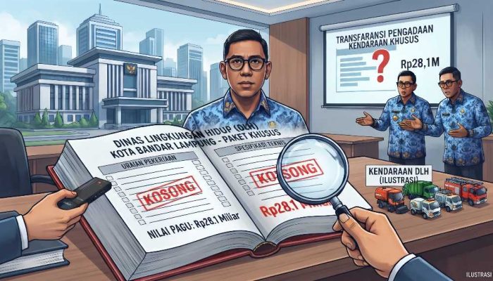 Pagu Rp28,1 Miliar, Uraian Paket Kendaraan Khusus DLH Bandar Lampung Kosong