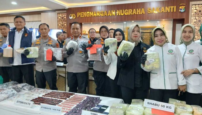 Polda Lampung Bongkar Narkoba Jaringan Internasional, Sita 89 Kg Sabu